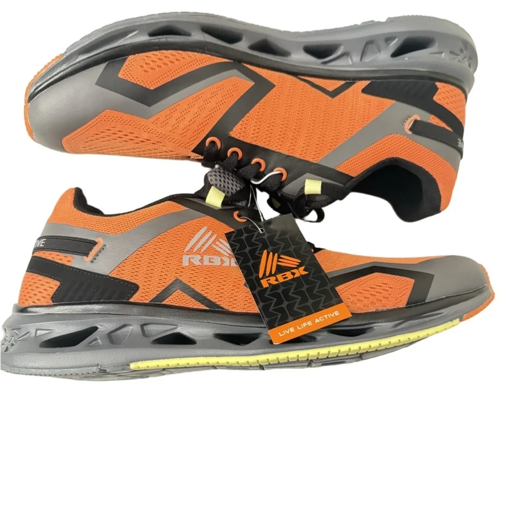 RBX Vibrant Orange and Gray Sneakers